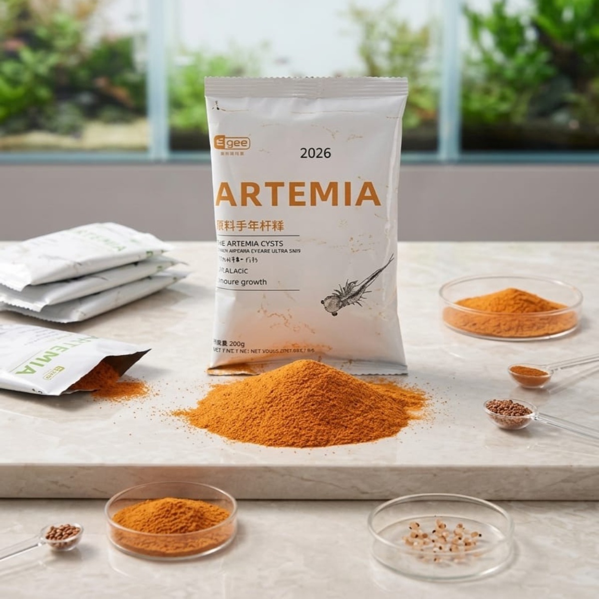 YEE Decapsulated Brine Shrimp 15g Pack – Direct Feed Artemia | Aquarium Fish Food